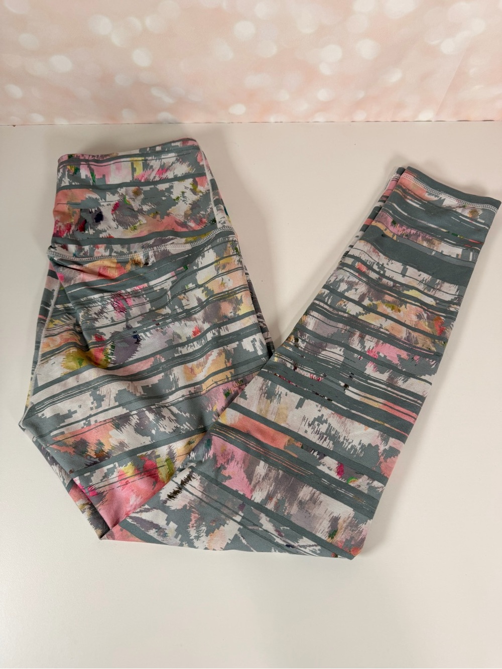 PRANA Grey Graphic Athletic Leggings